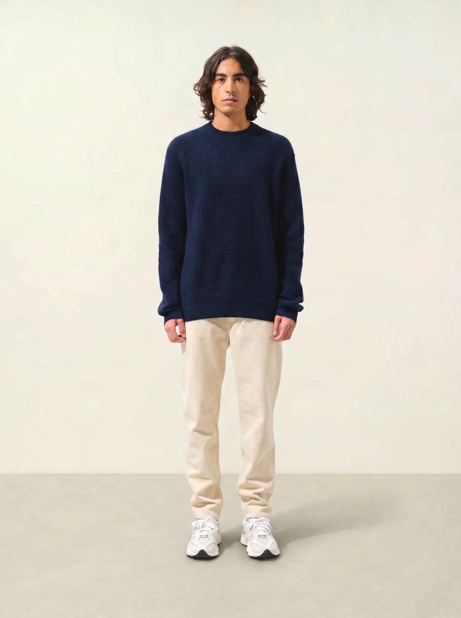 AKSEL pullover rundhalsausschnitt 4-fädig marineblau