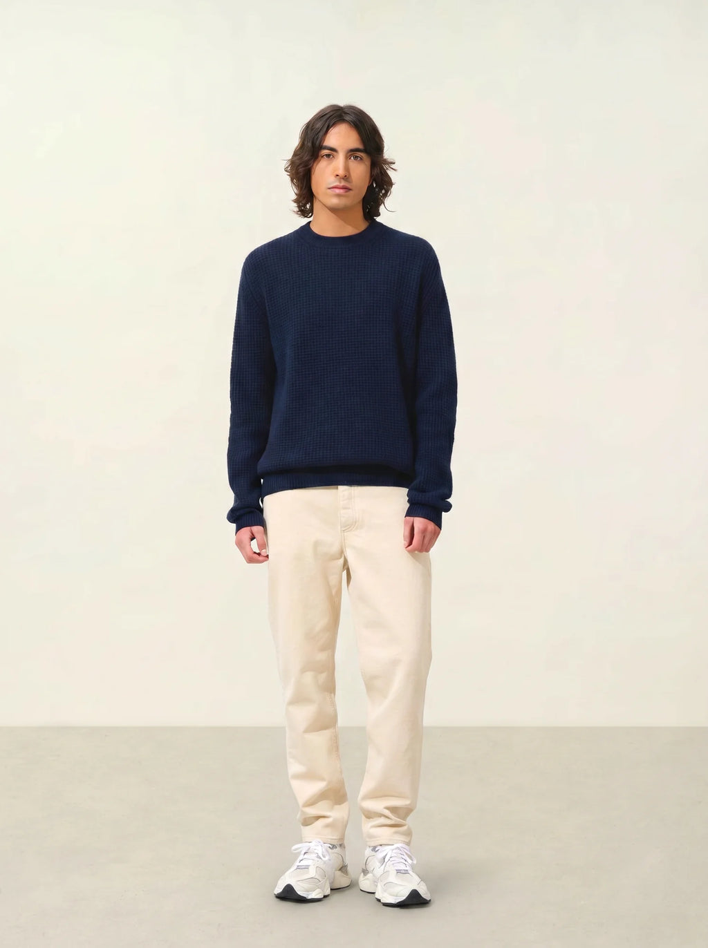 AKSEL pullover rundhalsausschnitt 4-fädig marineblau