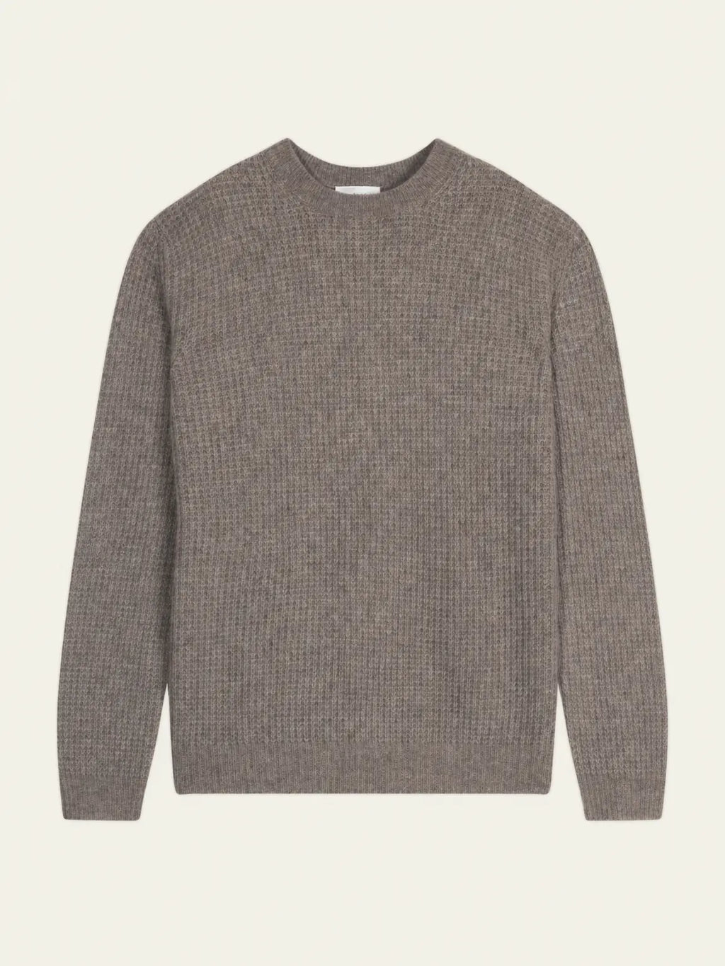 AKSEL pullover rundhalsausschnitt 4-fädig taupe meliert