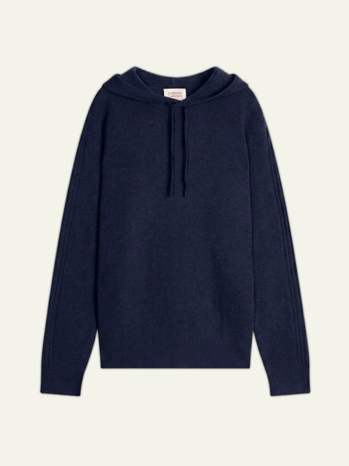 BENDT sweater hooded 4 ply navy