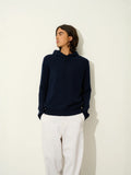 BENDT pull capuche 4 fils bleu marine