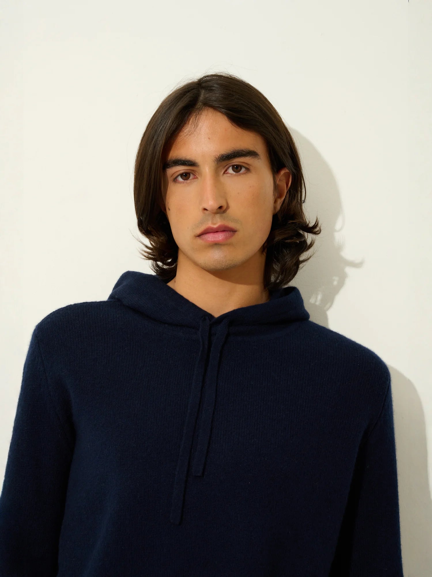 BENDT pull capuche 4 fils bleu marine
