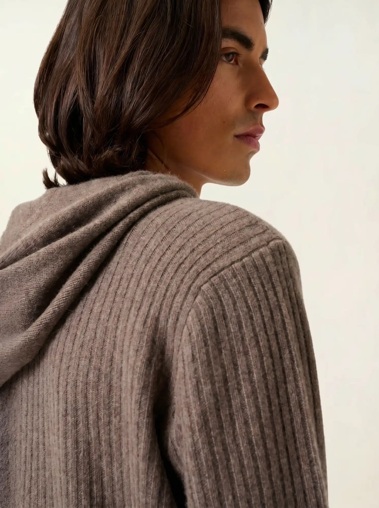 BENDT Sweater Hooded 4 Ply Heather Taupe