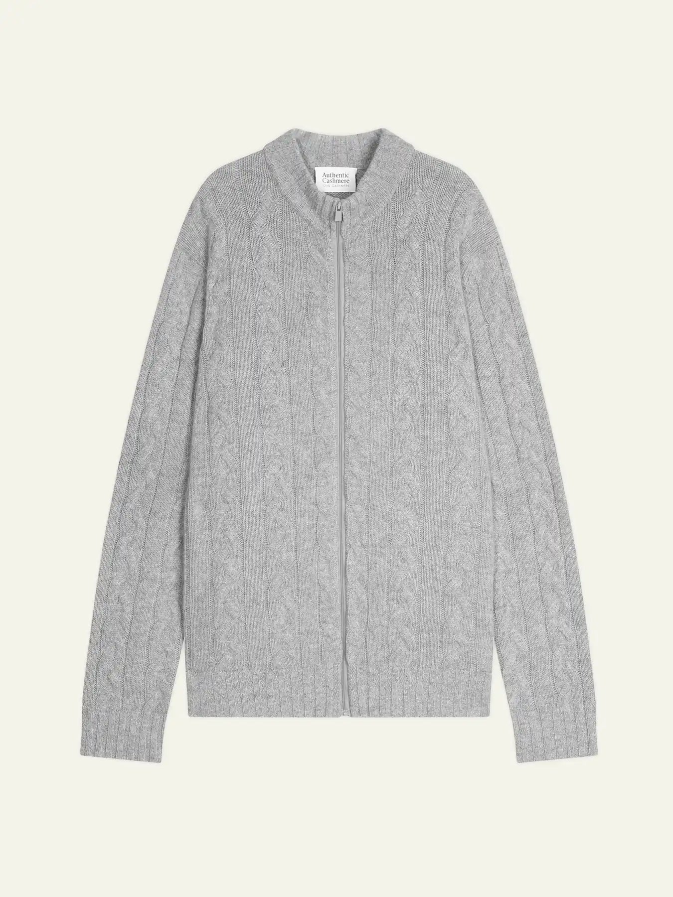 BERTIL gilet zippé col camionneur 6 fils nuage chiné