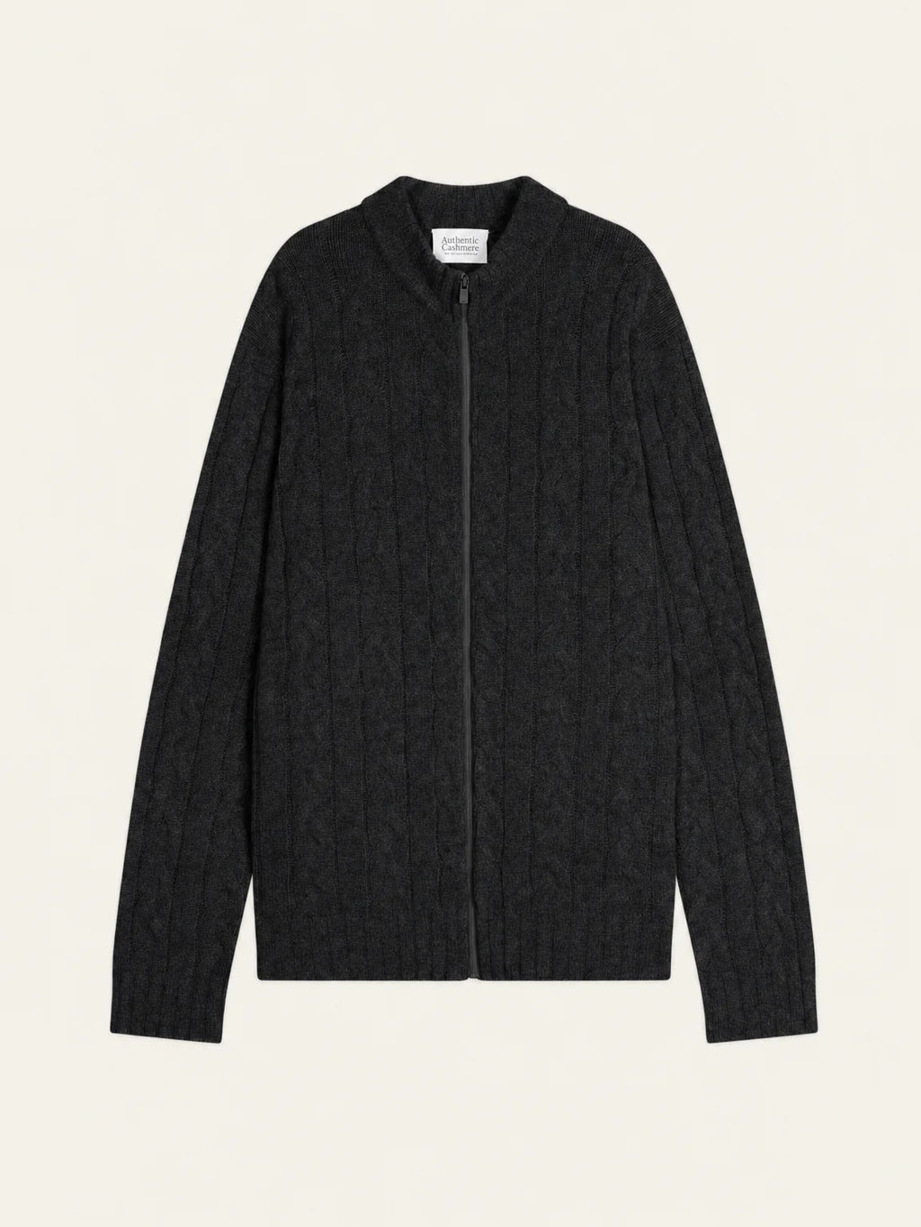 BERTIL gilet zippé col camionneur 6 fils noir