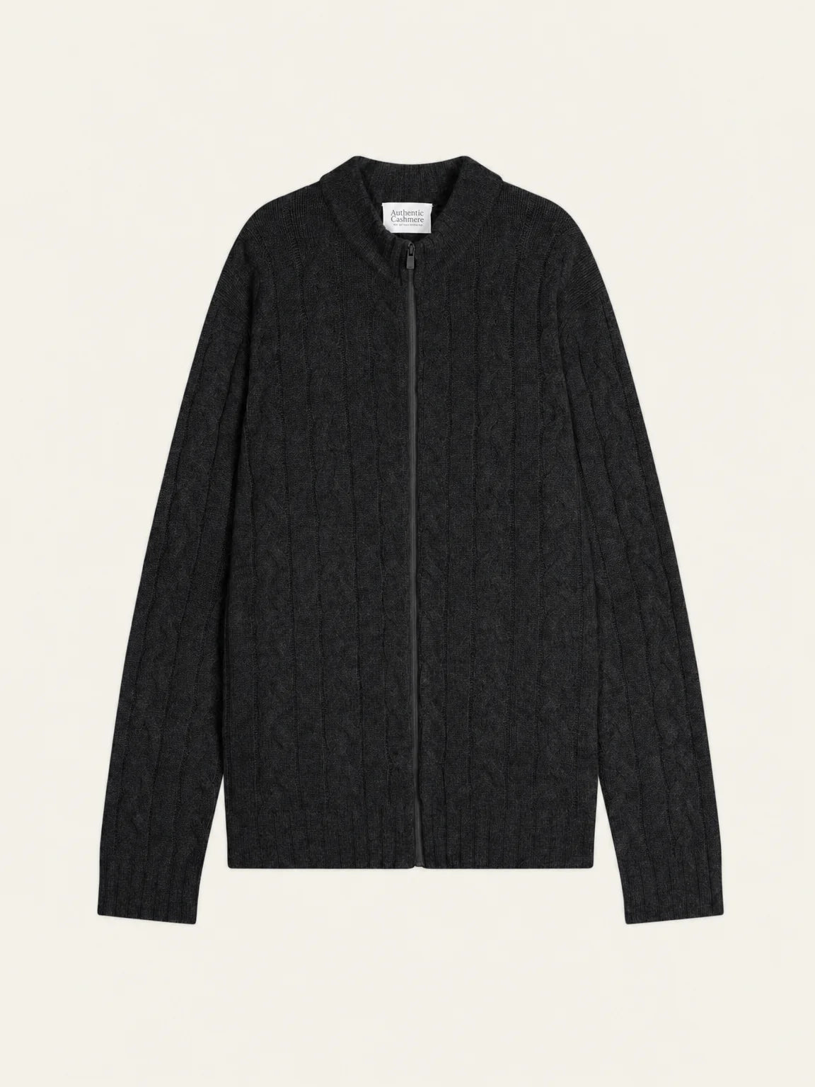 BERTIL gilet zippé col camionneur 6 fils noir