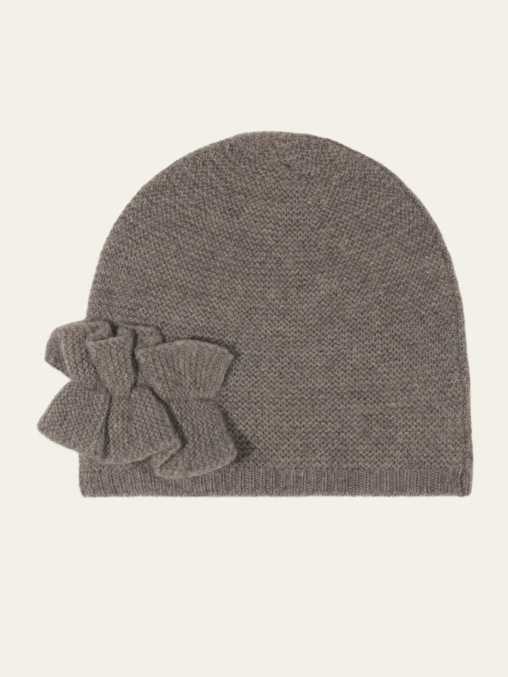 SIME Beanie 4 Ply Taupe and Dusty Pink