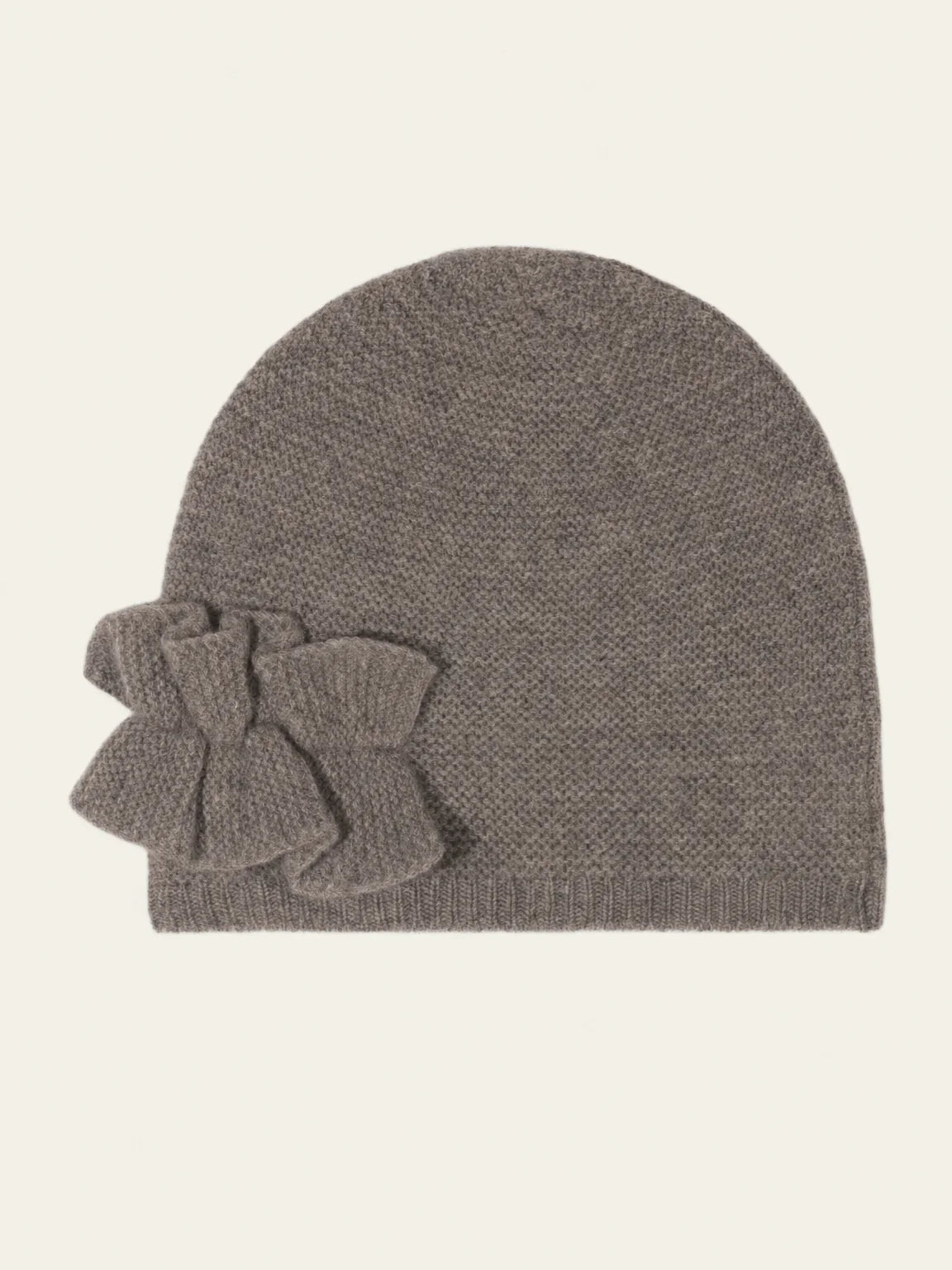 SIME Beanie 4 Ply Taupe and Dusty Pink