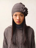 SIME Beanie 4 Ply Taupe and Dusty Pink