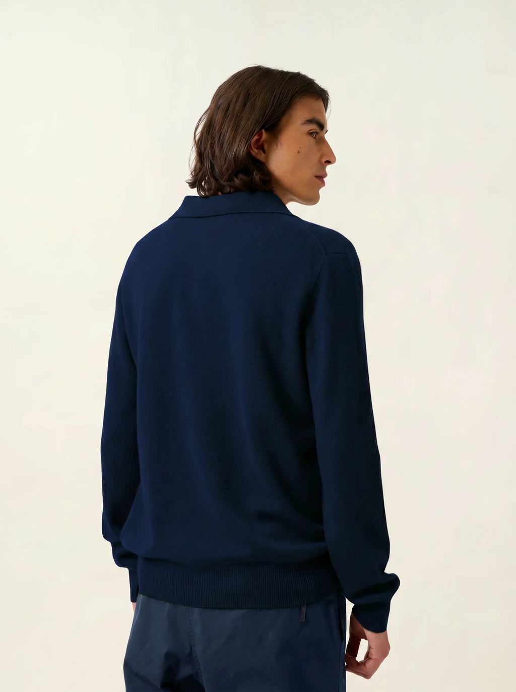CHARVET polo manches longues minuit