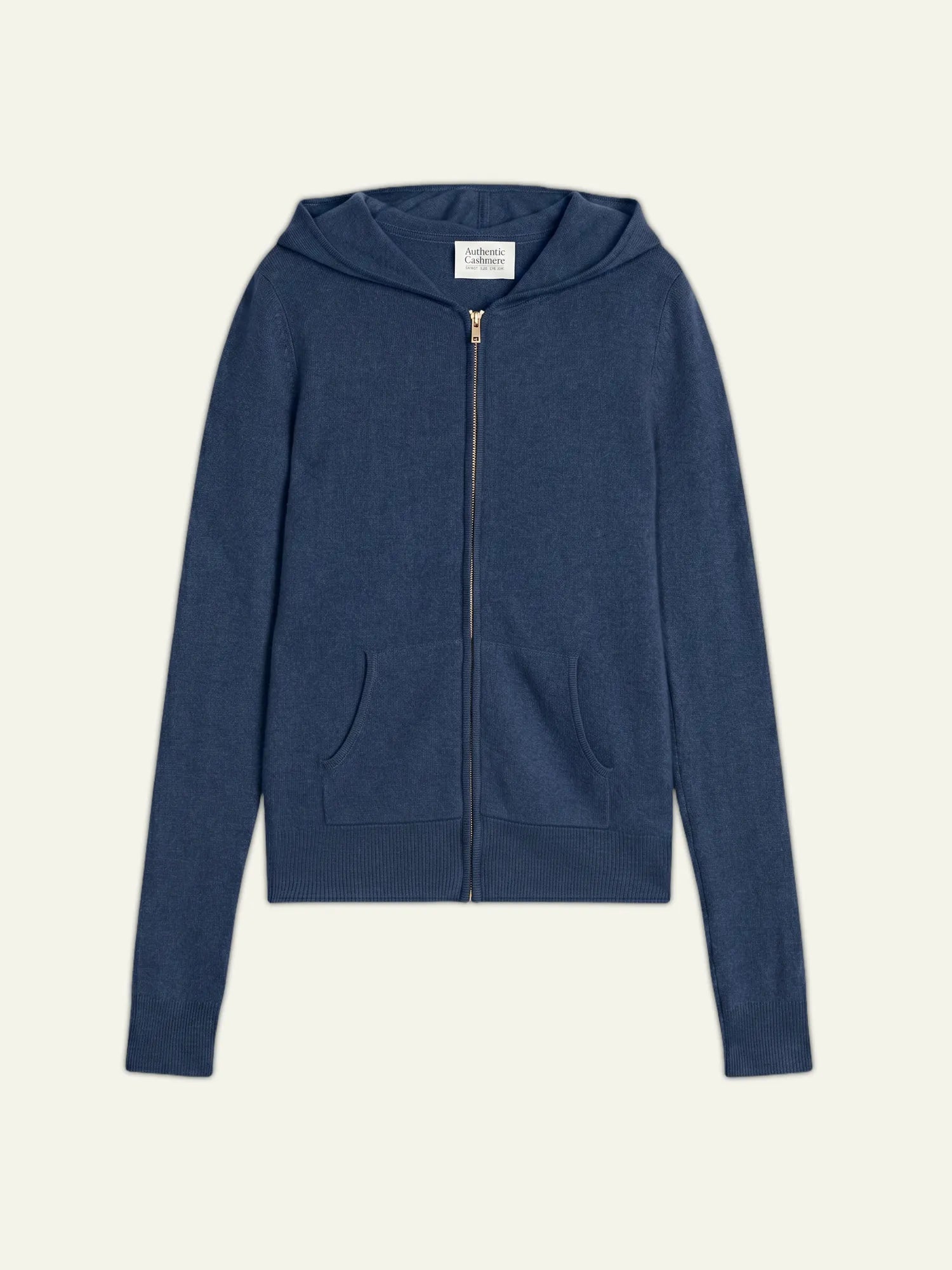 COLOMBIS gilet zippé capuche océan chiné