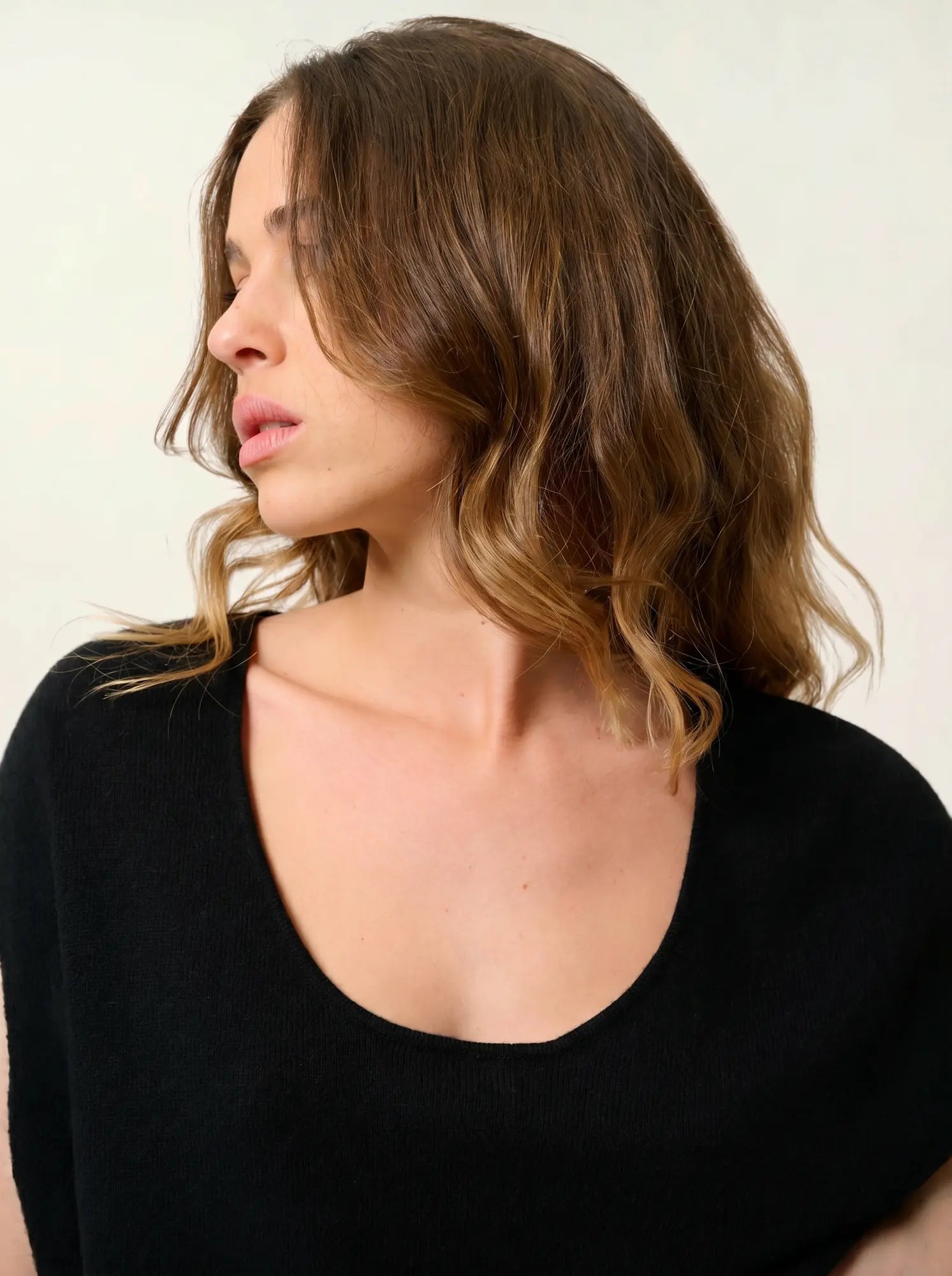 MAELYS t-shirt col rond noir