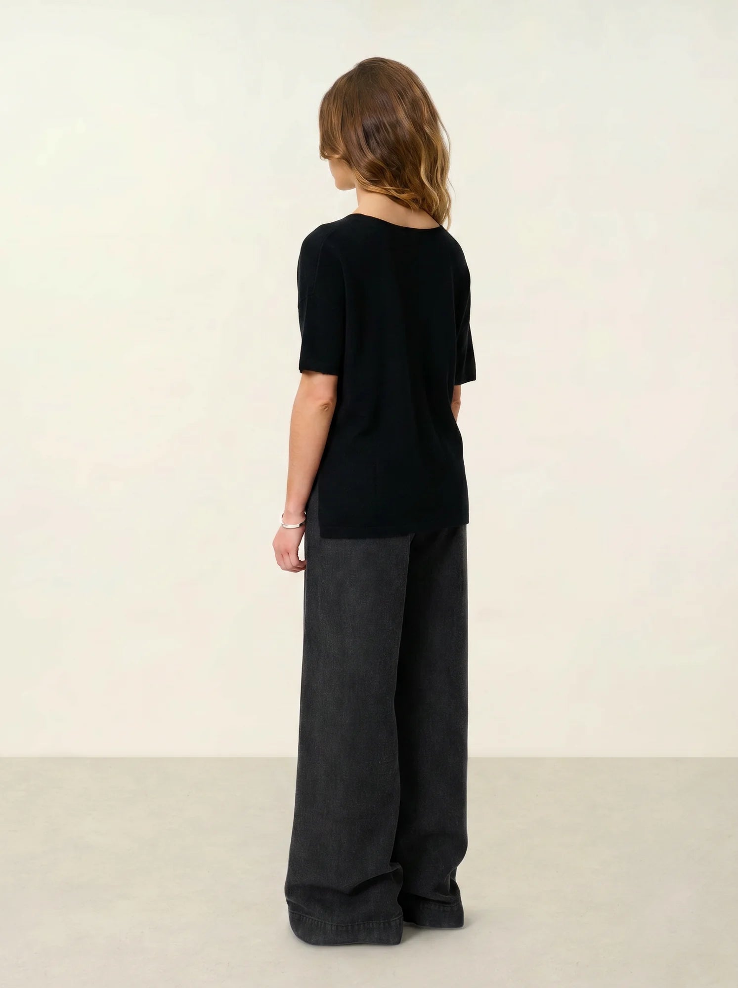 MAELYS t-shirt col rond noir