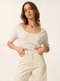 MAELYS t-shirt crew neck ivory