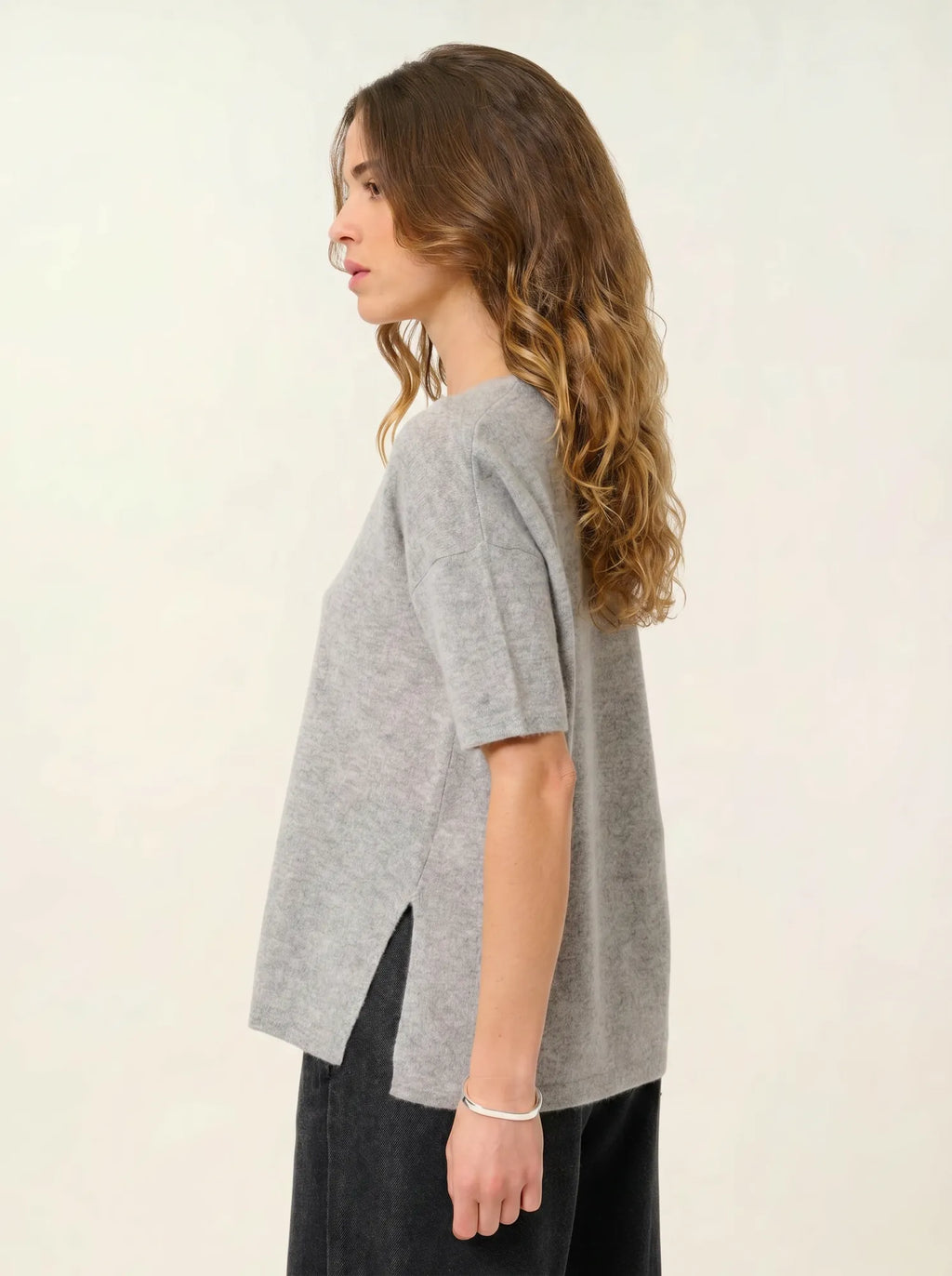 MAELYS t-shirt col rond nuage chiné