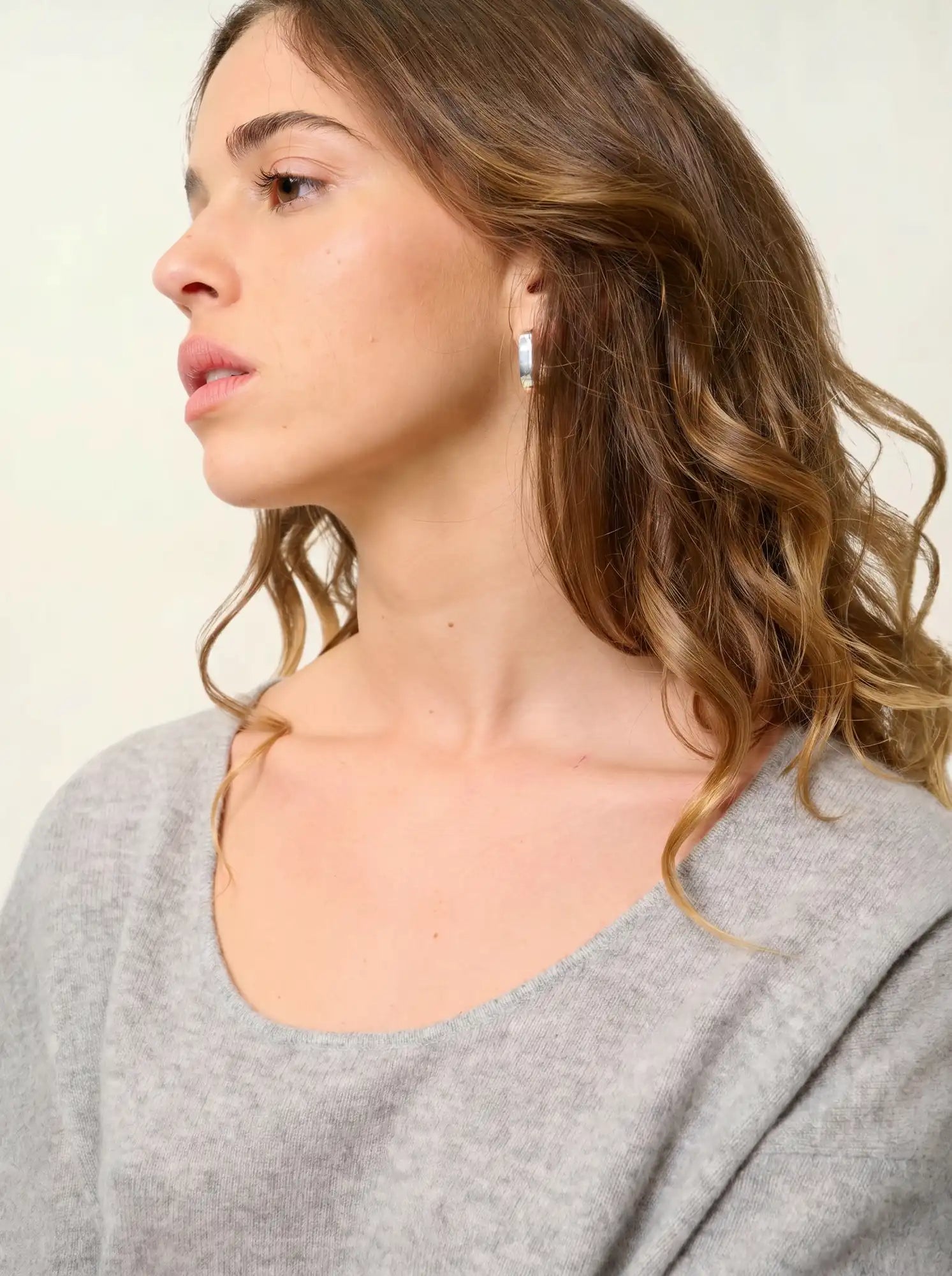 MAELYS t-shirt col rond nuage chiné