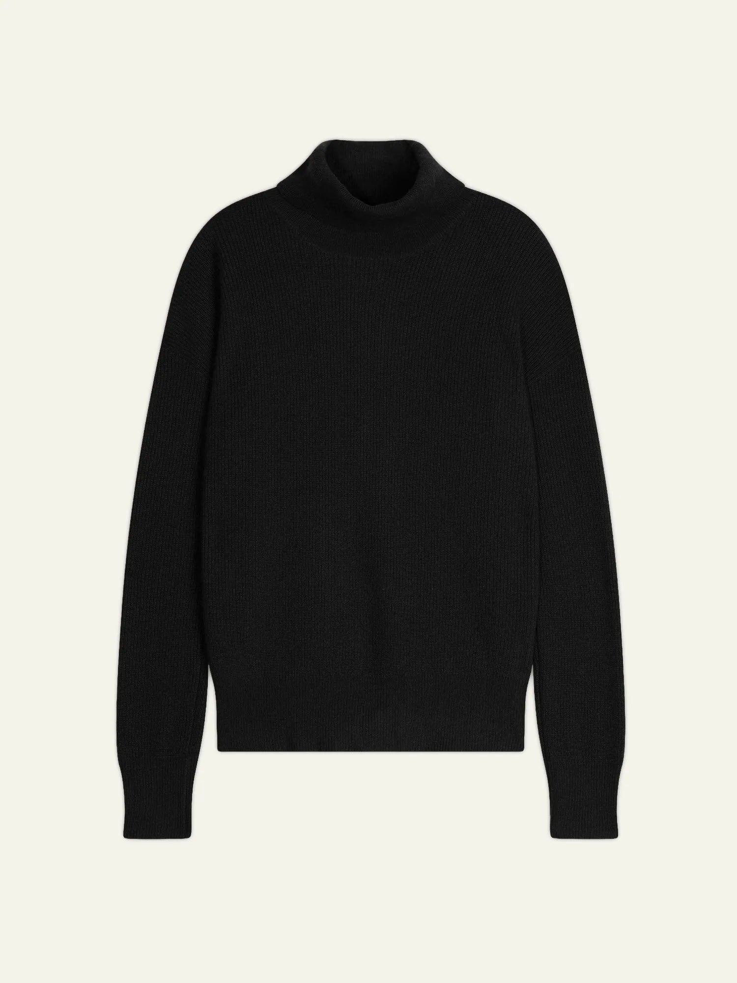 ROXANE pull col roulé noir