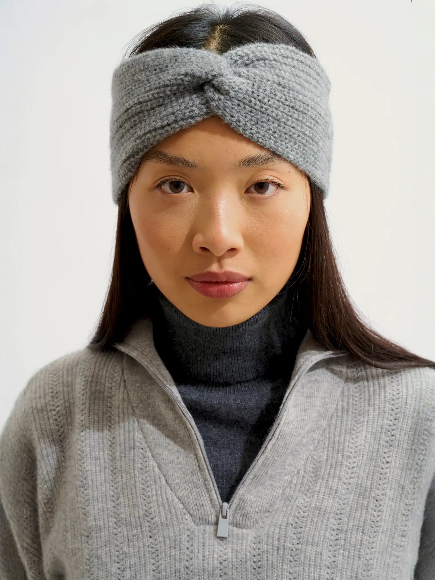 RISTO headband 8 ply heather flannel