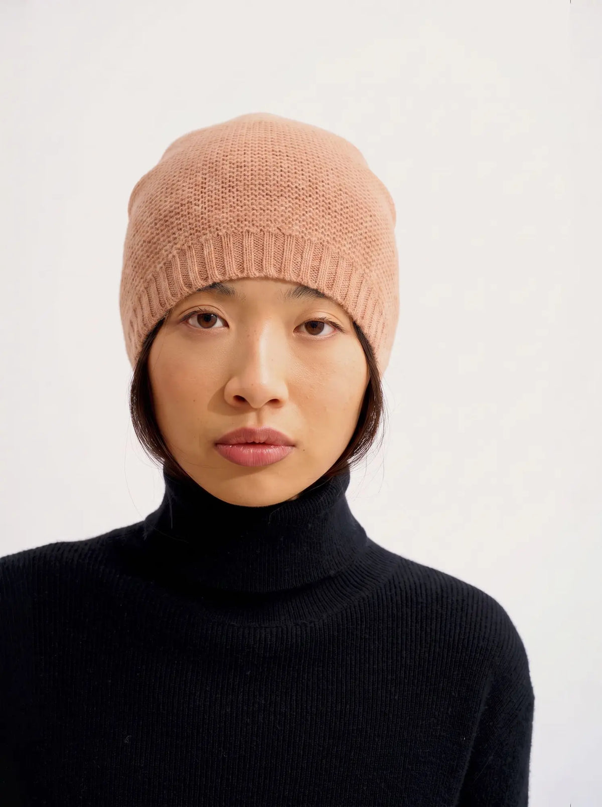 STEFANA Bonnet 4 Fils Camel Chiné