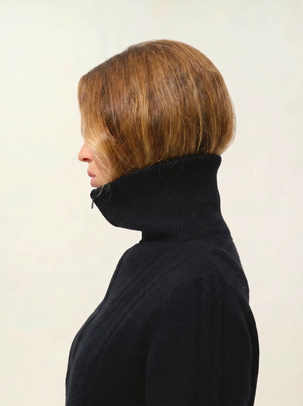 ANTIGO vest zipped trucker neck 4 ply black