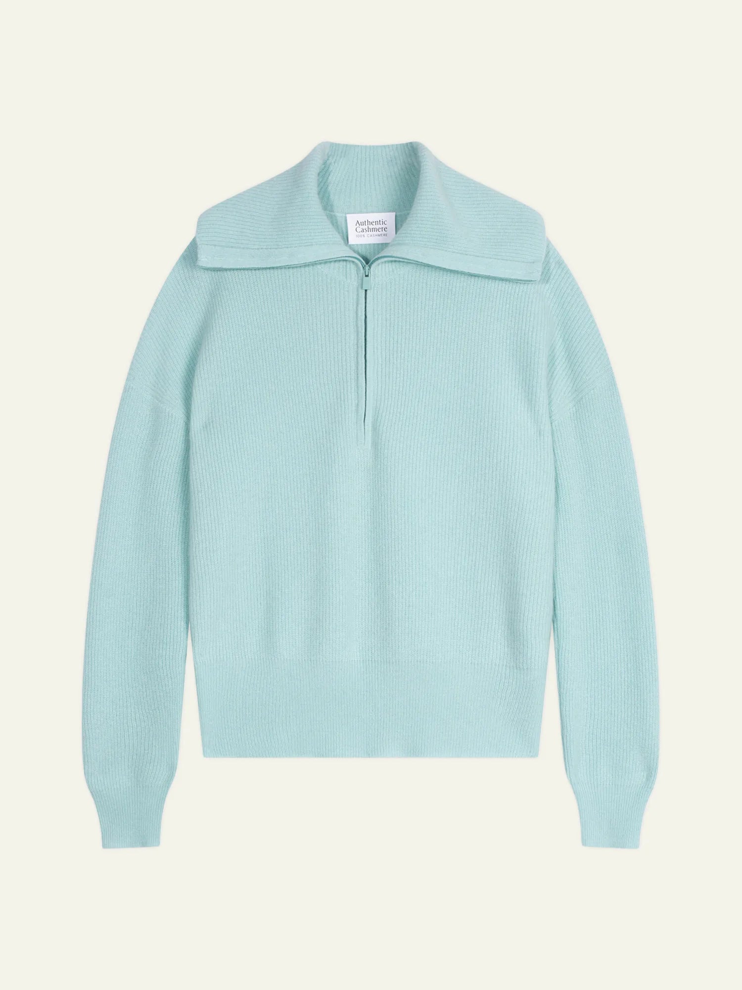 KARMA sweater cuffed beanie aqua