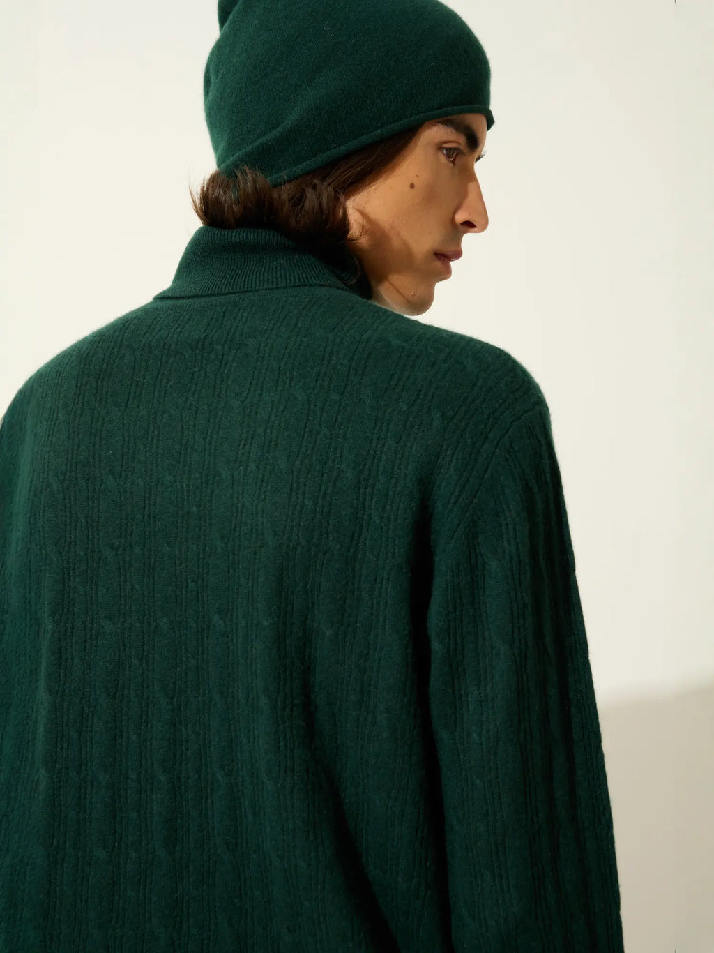 KONA pullover rollkragen zypresse