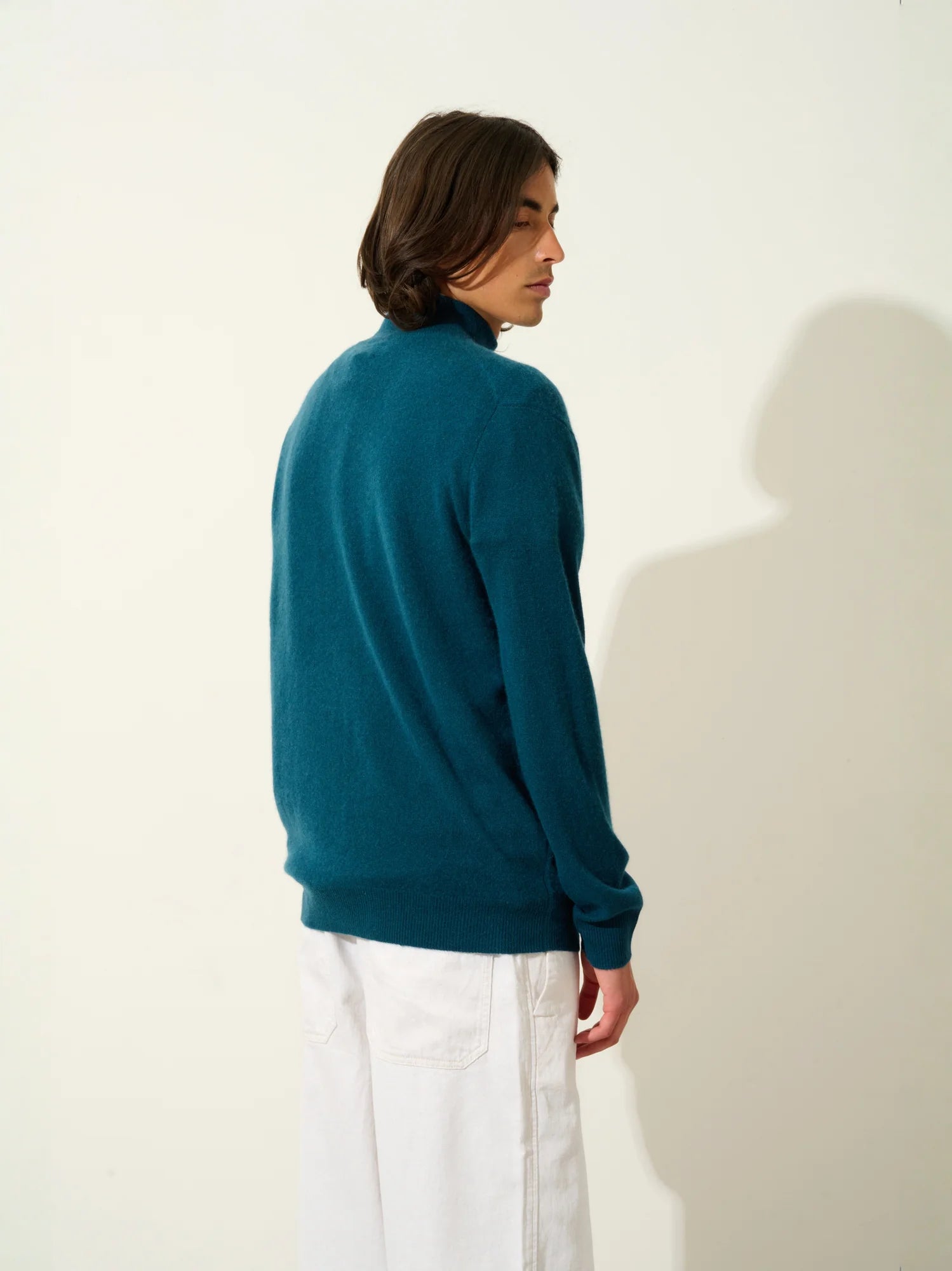 ALBARON gilet zippé col montant vert canard
