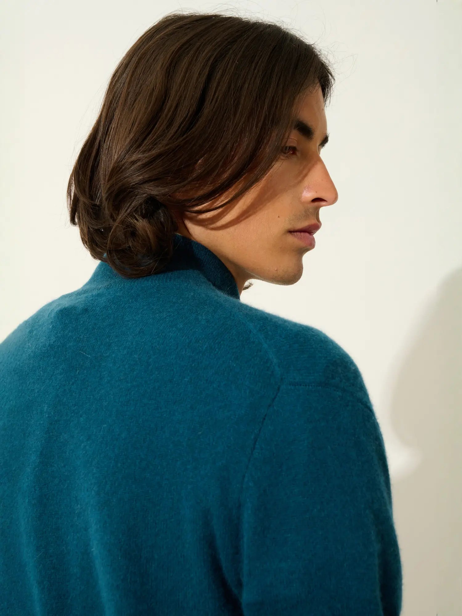 ALBARON gilet zippé col montant vert canard