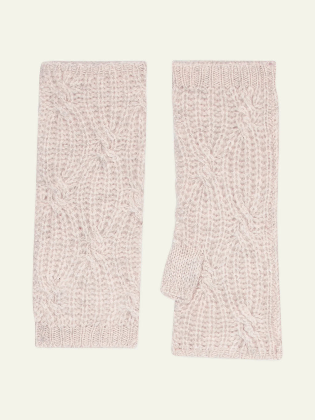 IRIS fingerless gloves 6 ply heather beige