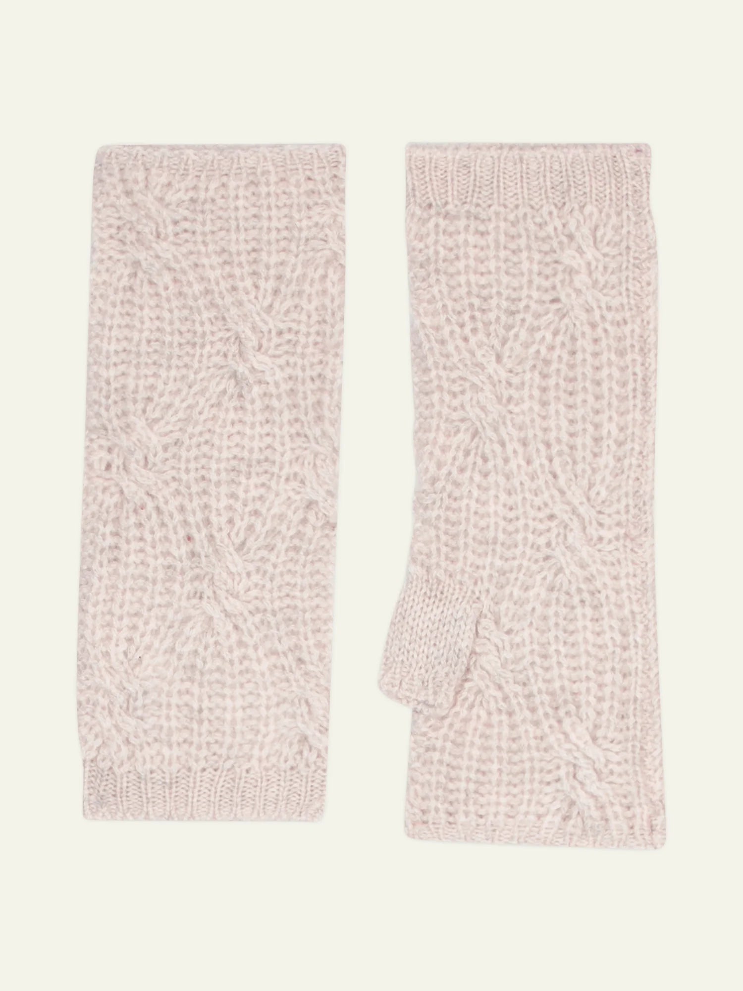 IRIS fingerless gloves 6 ply heather beige