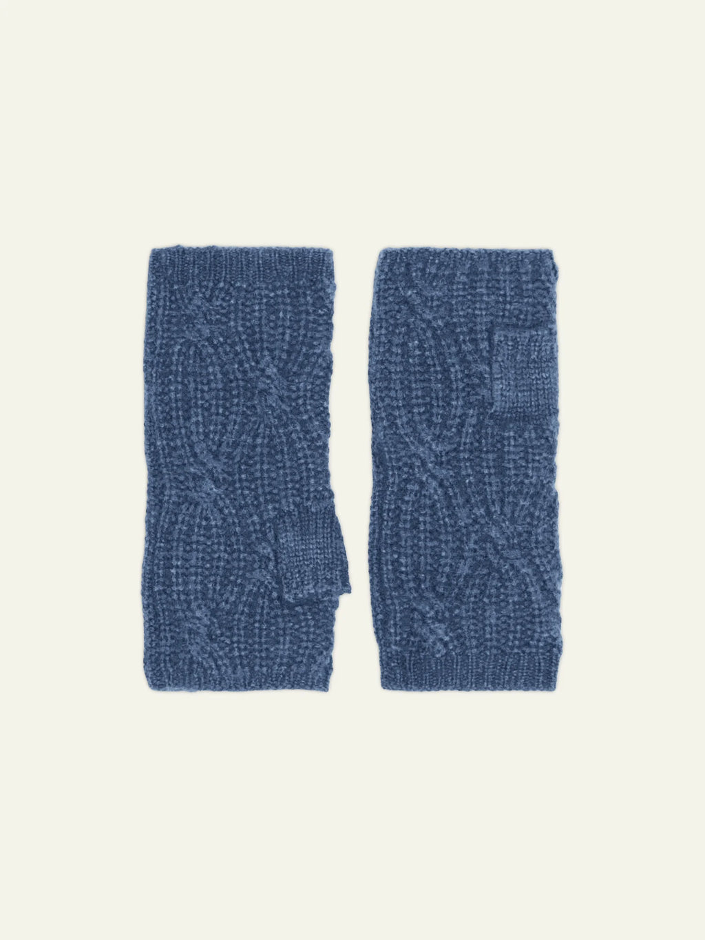 IRIS fingerless gloves 6 ply denim blue