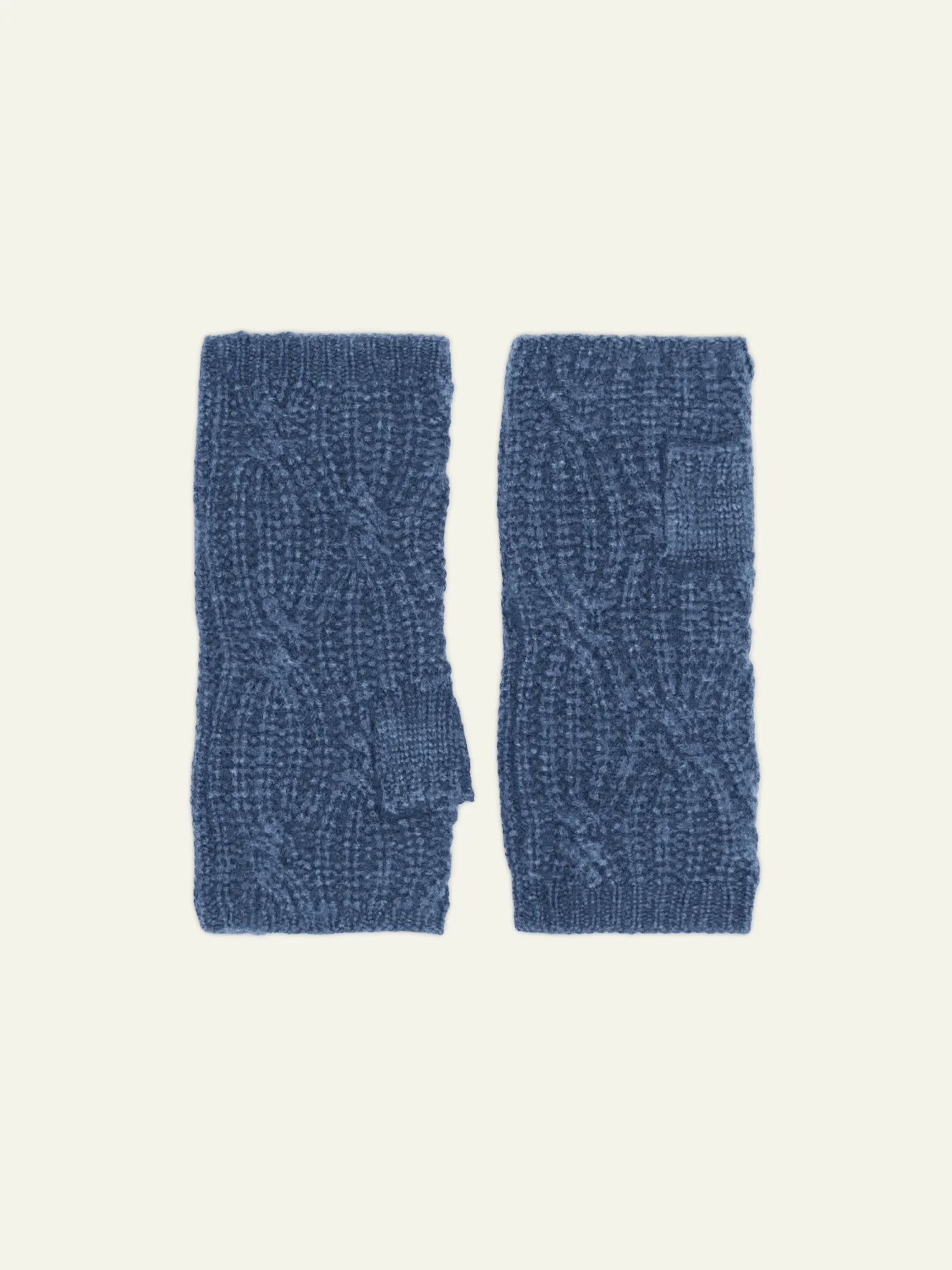 IRIS fingerless gloves 6 ply denim blue