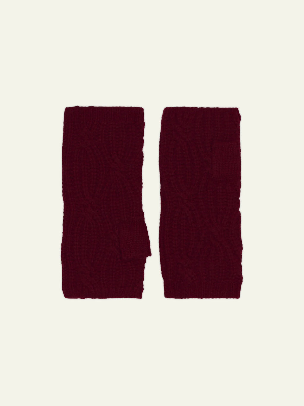 IRIS fingerless gloves 6 ply burgundy
