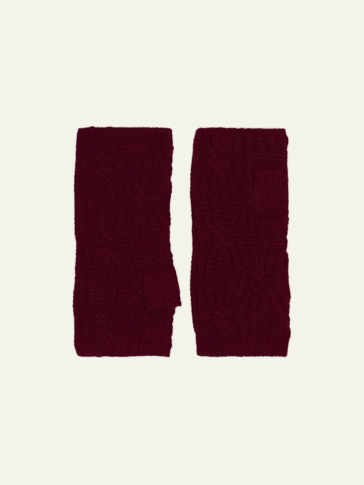 IRIS fingerless gloves 6 ply burgundy