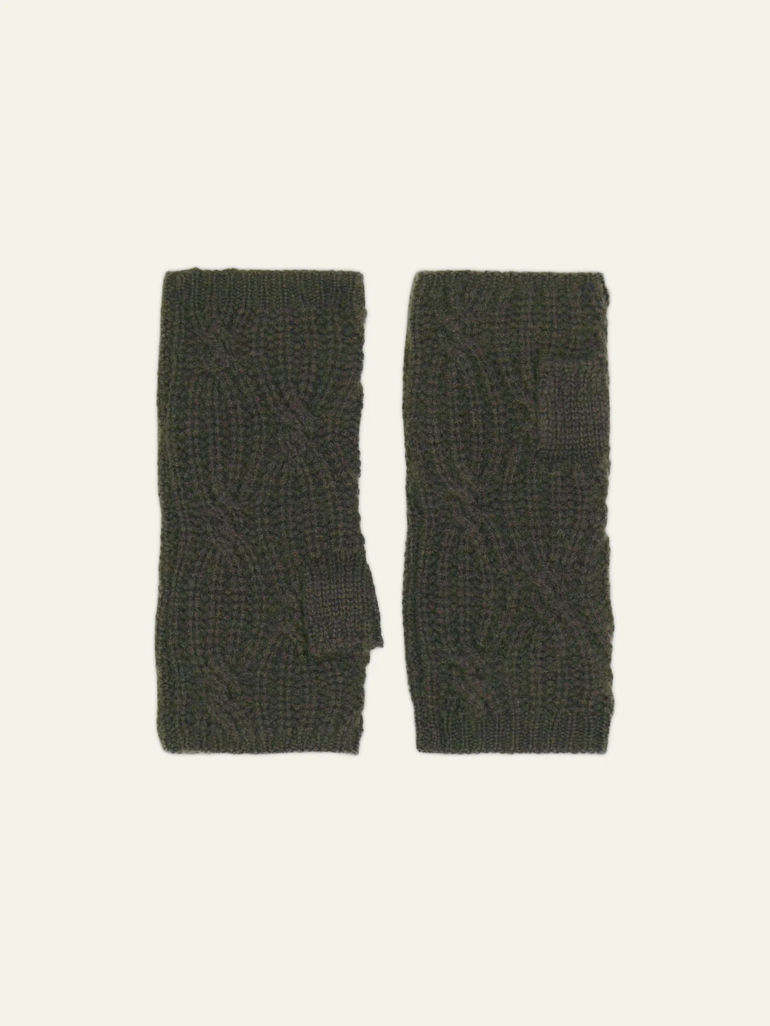IRIS fingerless gloves 6 ply khaki