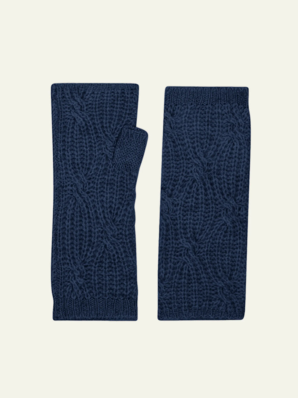 IRIS fingerless gloves 6 ply heather ocean