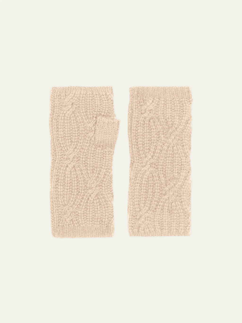 IRIS fingerless gloves 6 ply sand