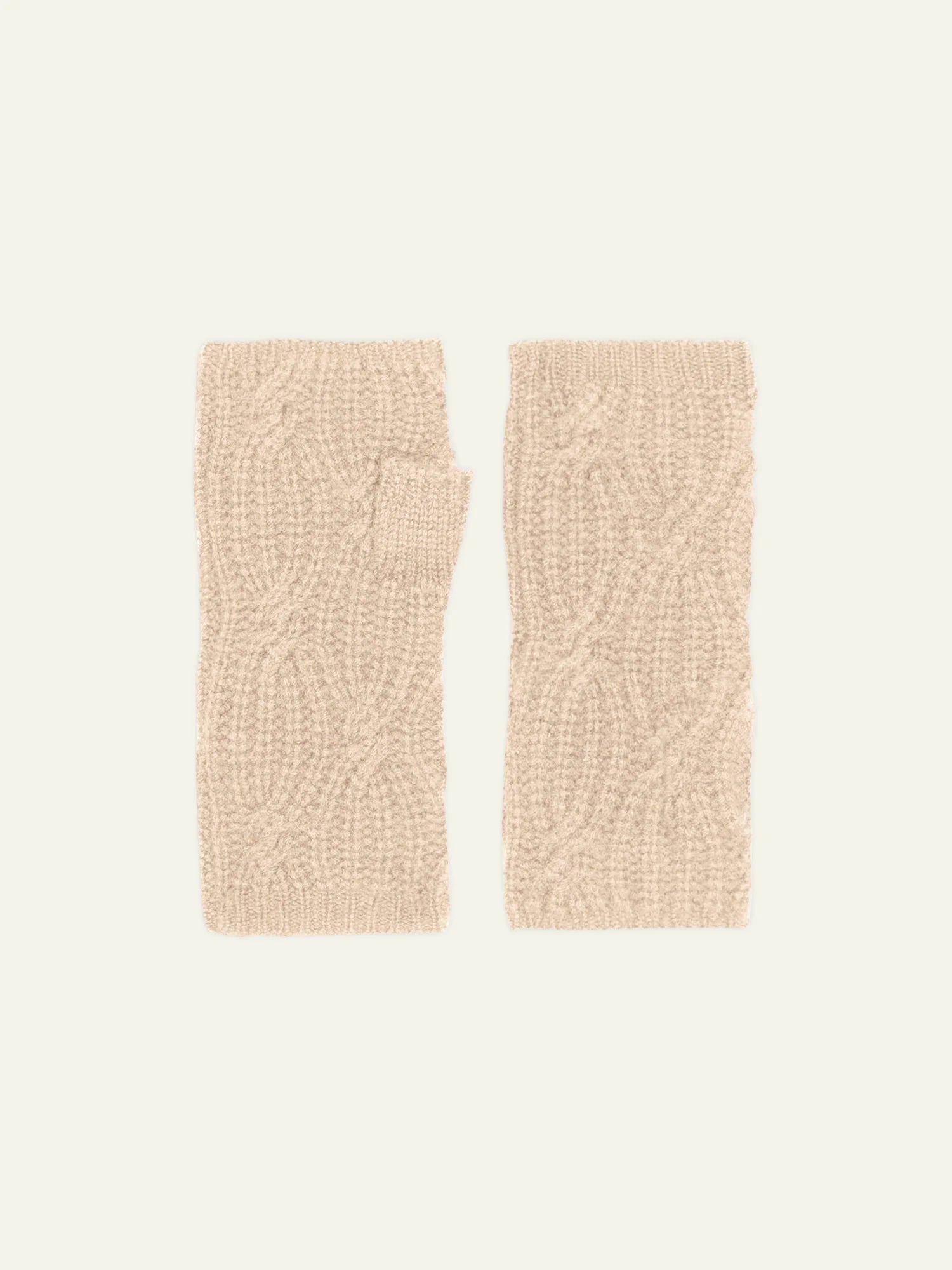 IRIS fingerless gloves 6 ply sand