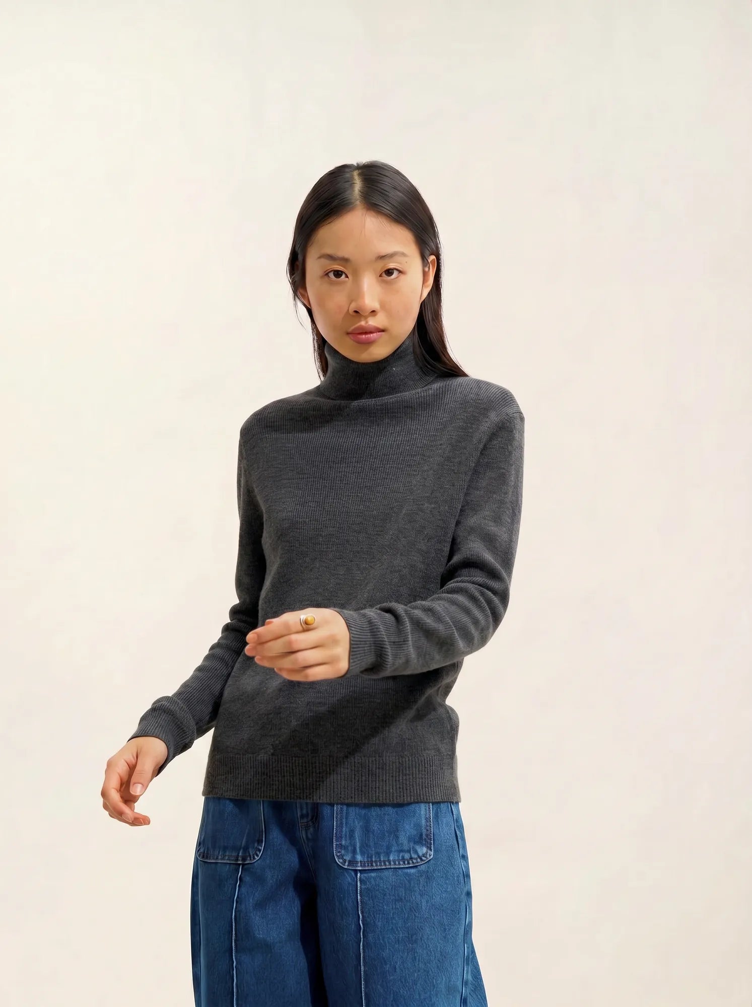 SUZIE pullover rollkragen anthrazit meliert