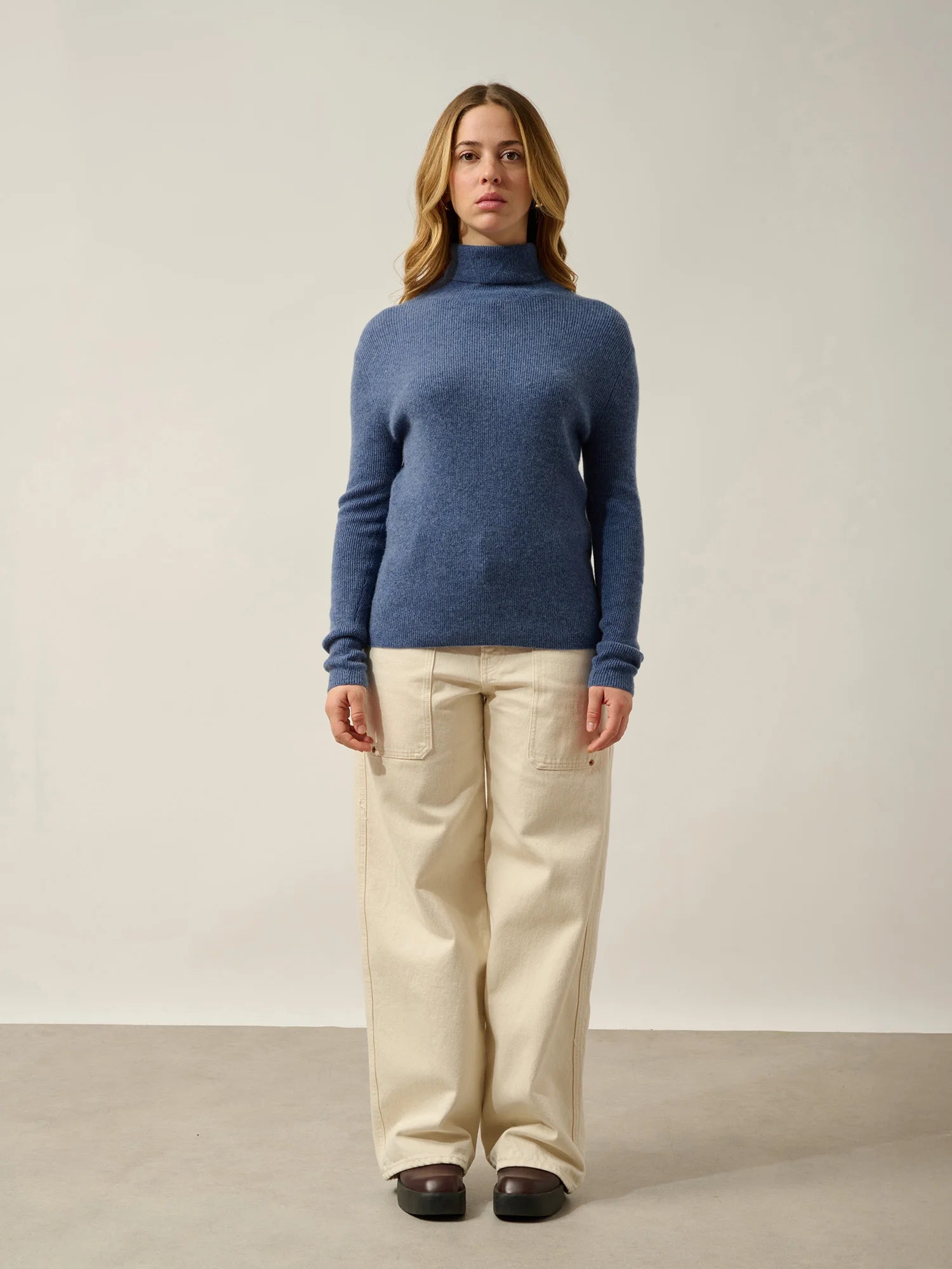 SUZIE pullover rollkragen blau denim