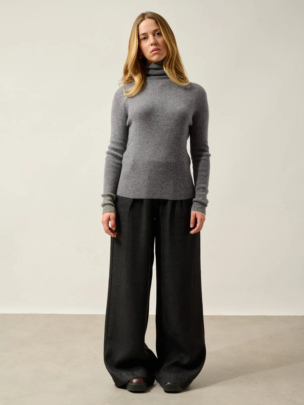 SUZIE pullover rollkragen flanelle meliert