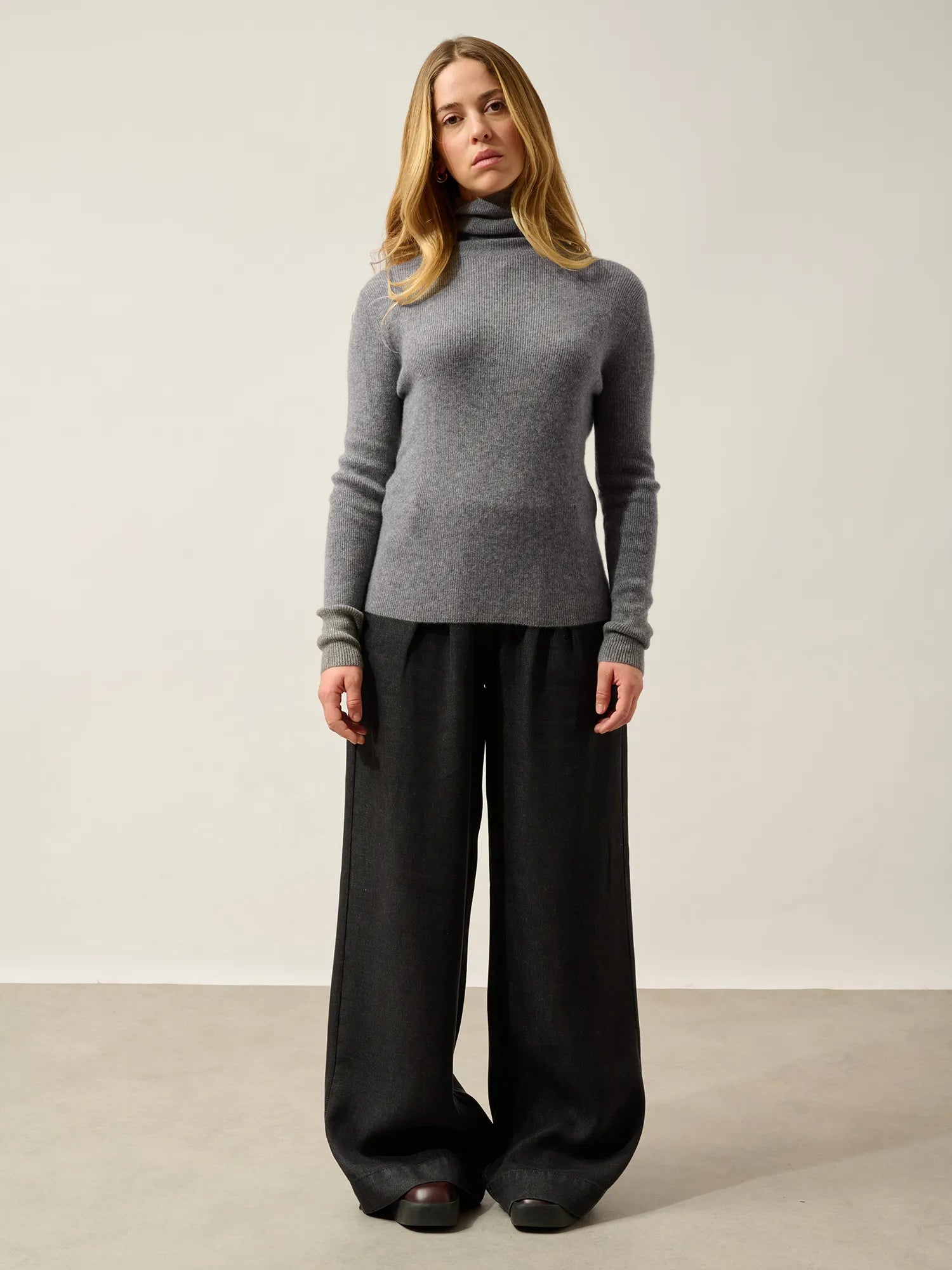 SUZIE pullover rollkragen flanelle meliert