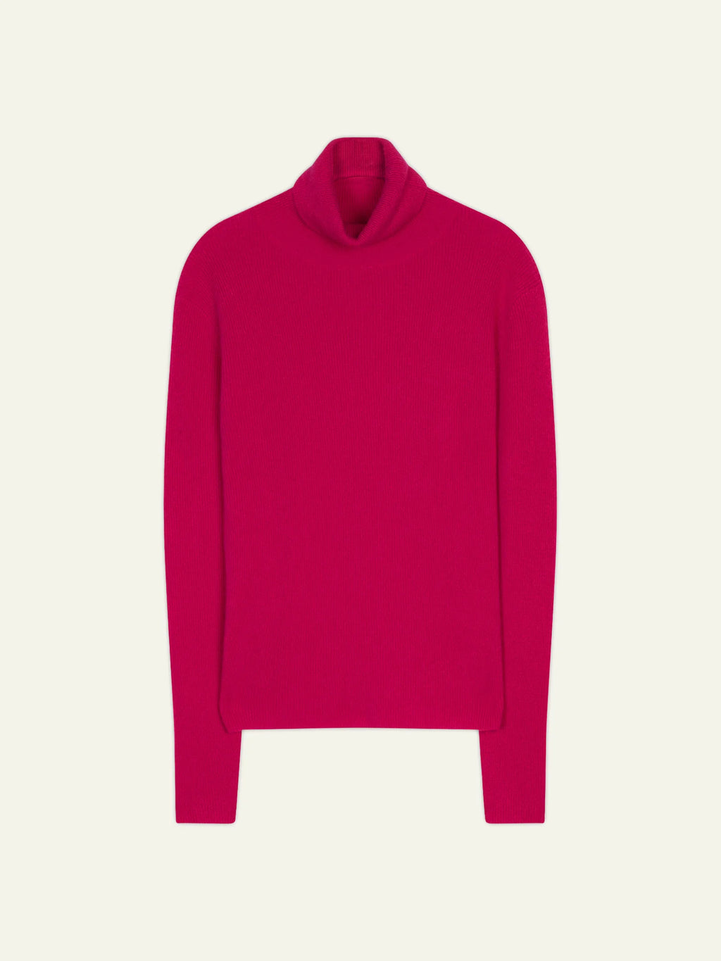 SUZIE pull col roulé fuchsia
