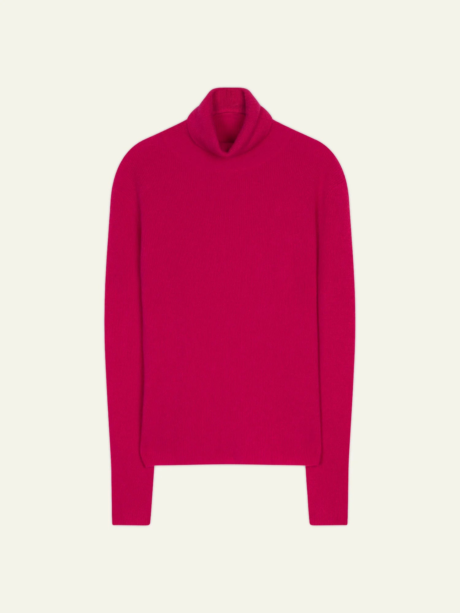 SUZIE pull col roulé fuchsia