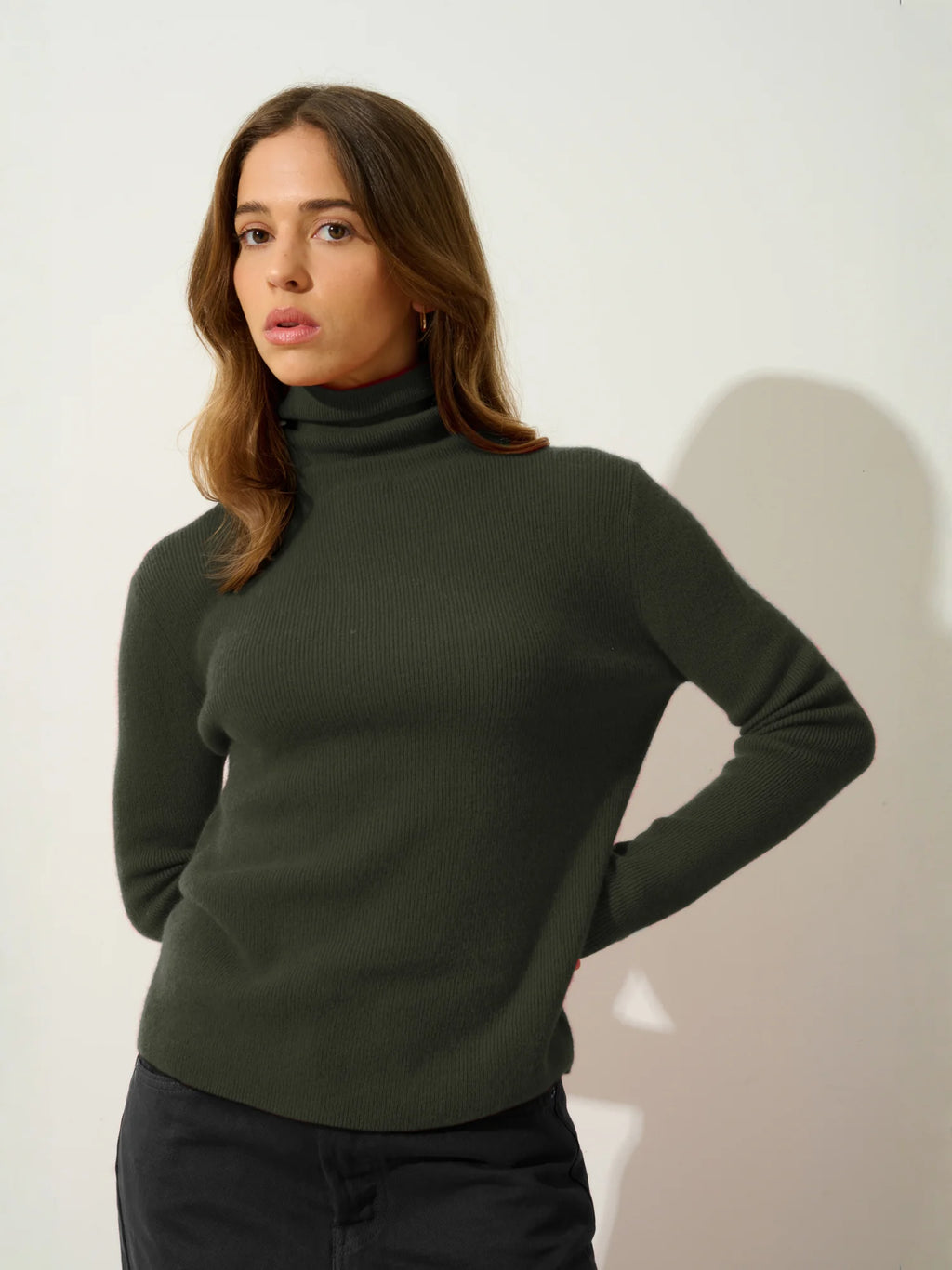 SUZIE pullover rollkragen khaki