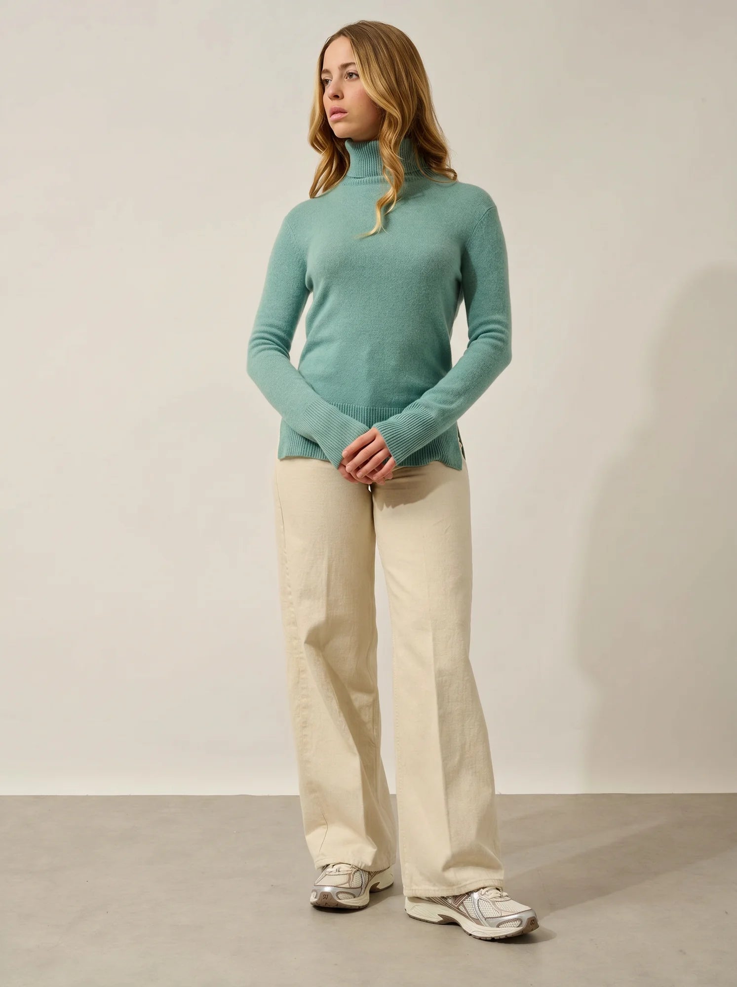 SUZIE pullover rollkragen grün meliert