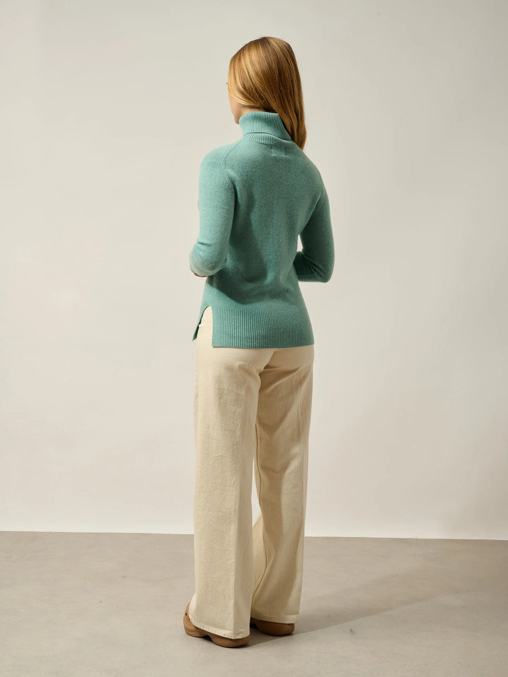 SUZIE pullover rollkragen grün meliert
