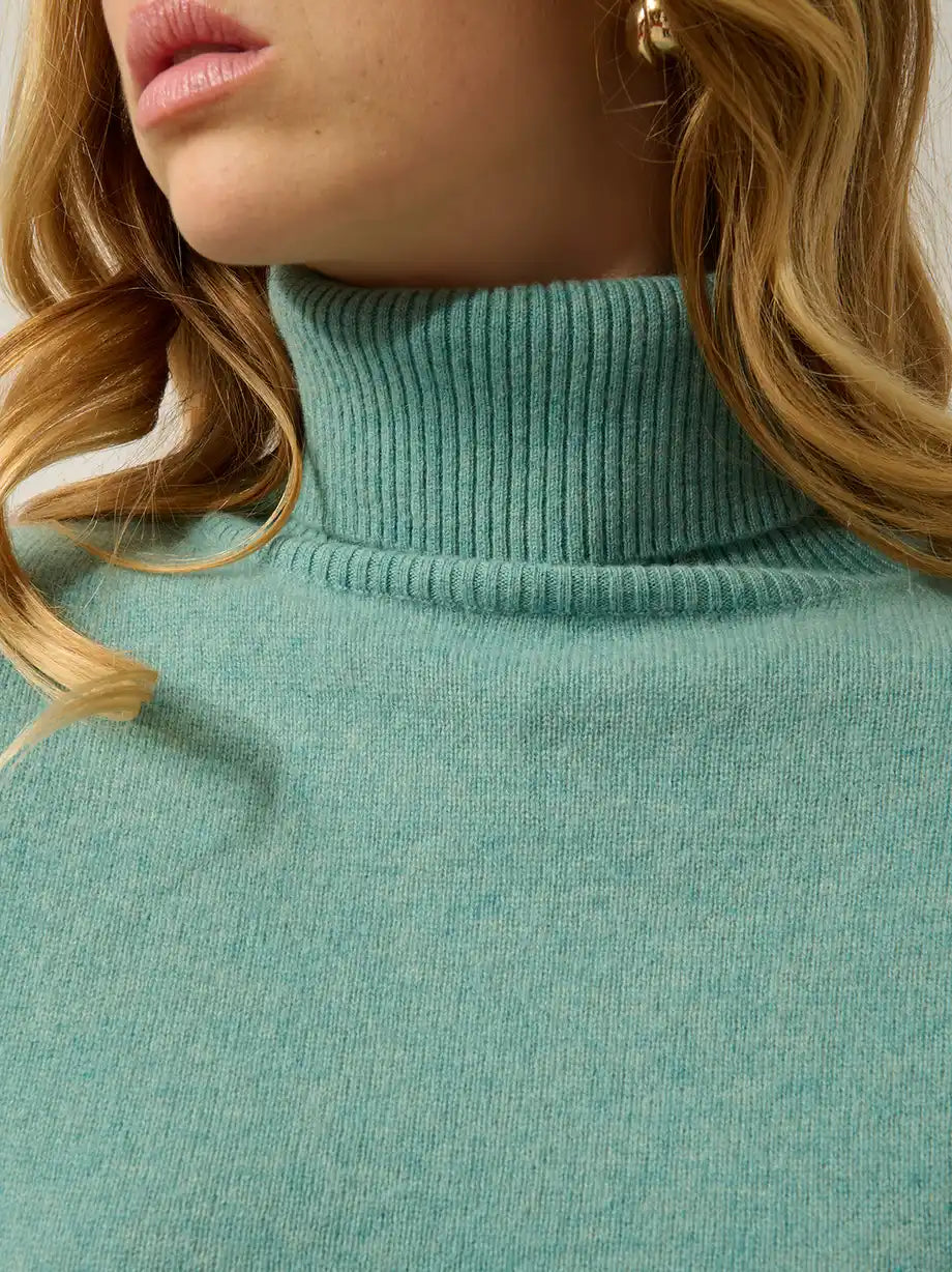 SUZIE pullover rollkragen grün meliert