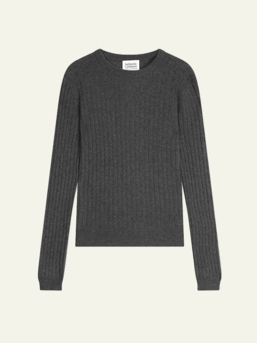 BELLA sweater crew neck heather charcoal