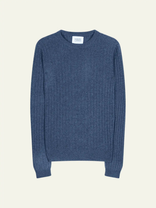 BELLA sweater crew neck denim blue